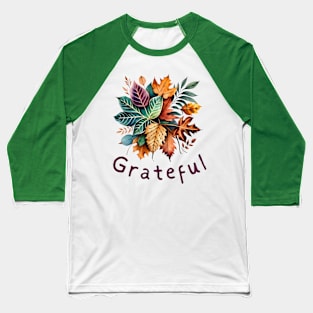 Grateful - Purple Baseball T-Shirt